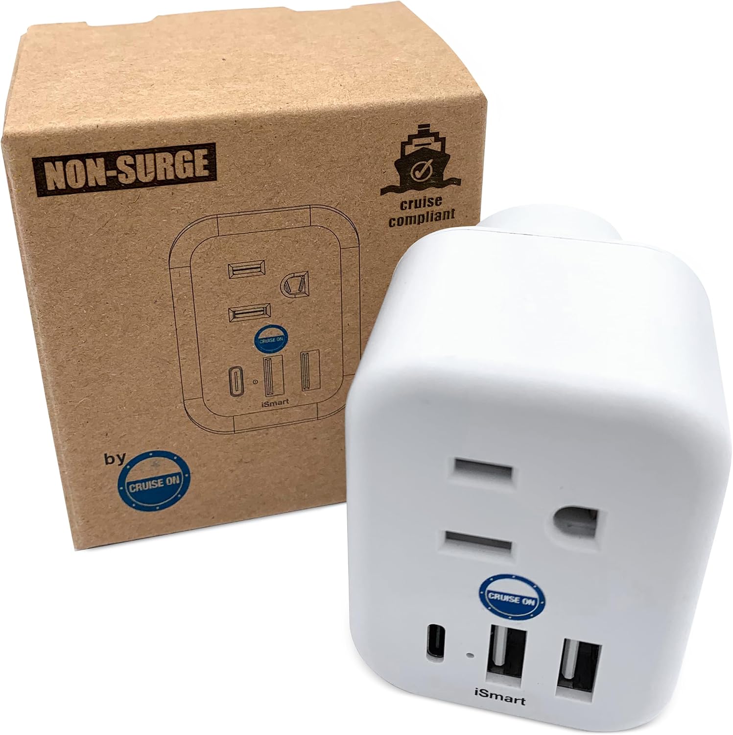 Cruise On Non Surge Power Strip with 6 Outlets and USB Ports