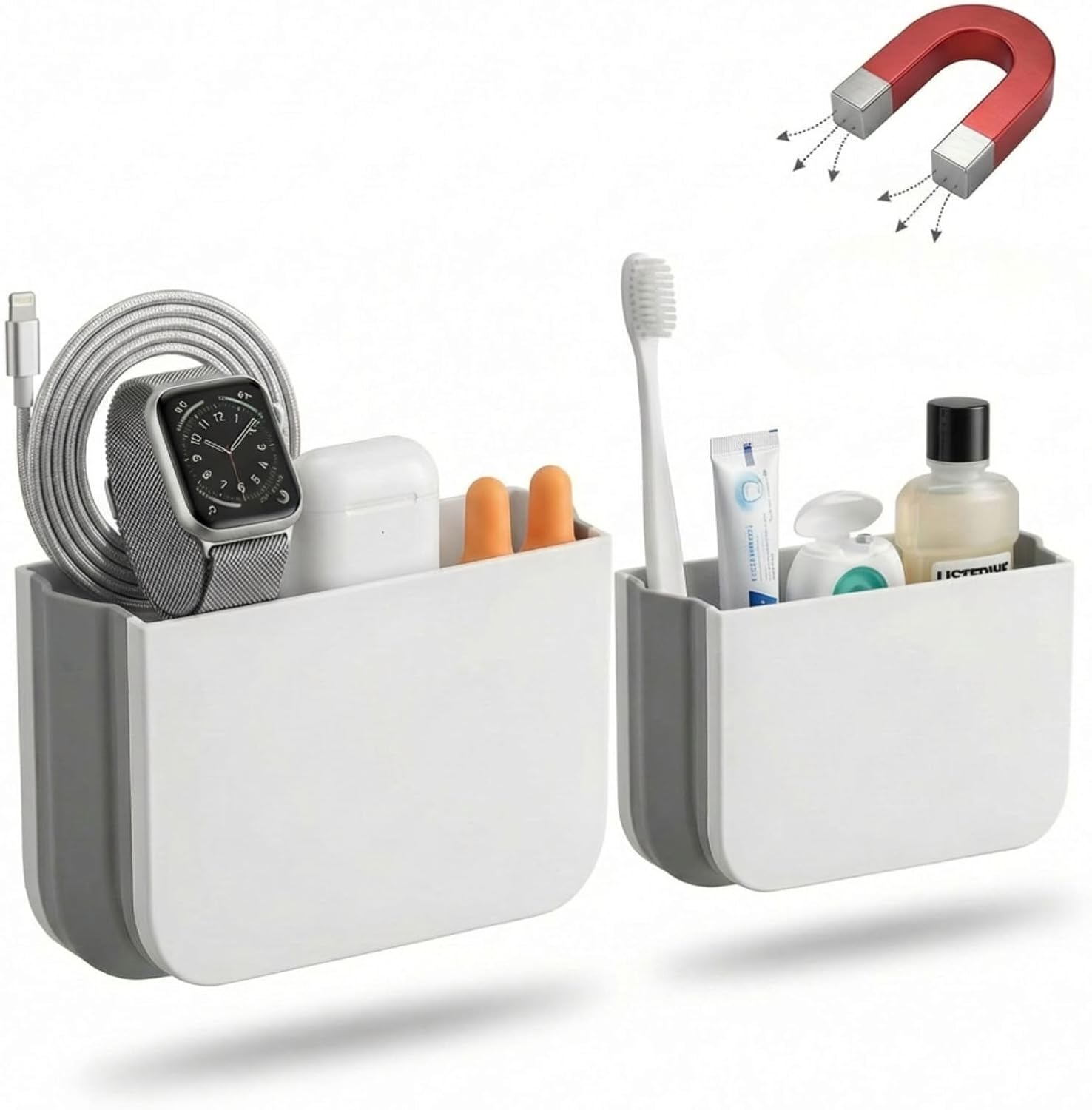 Cruise Magnetic Organizer Foldable Small Pocket Storage for Cabin Walls, Toothbrush, Cables & Tiny Essentials u2013 Com