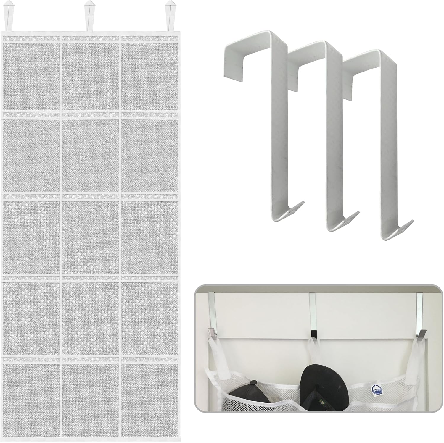 Cruise On Large Mesh Over-the-Door Organizer, 15-Pocket Hanging Storage for Cruise & Home (24"x60"),Travel Essential for