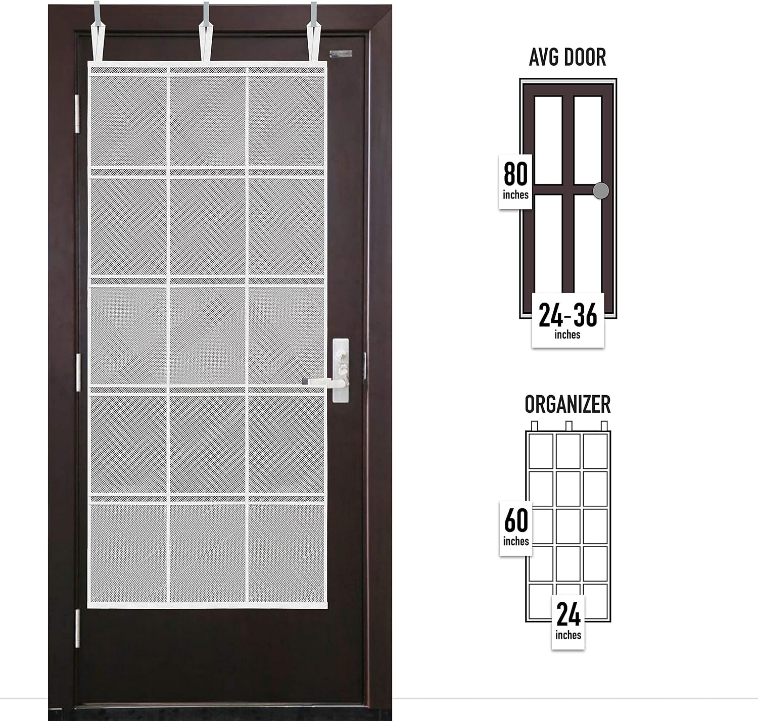 Cruise On Large Mesh Over-the-Door Organizer, 15-Pocket Hanging Storage for Cruise & Home (24"x60"),Travel Essential for