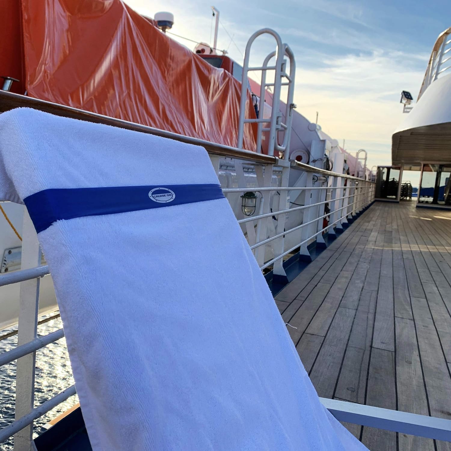 Cruise On Towel Bands for Cruise Chairs (4 Pack), Better Alternative to Towel Clips for Beach, Pool & Ships, Essential f
