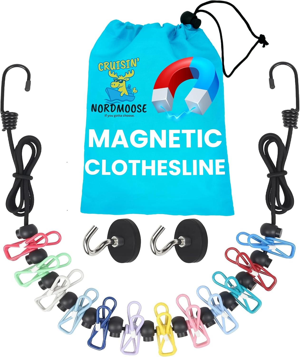 Magnetic Clothesline for Cruise Ship - Updated Stronger Magnets