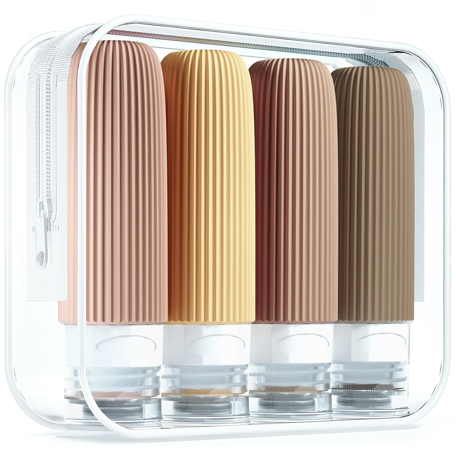 Mrsdry Travel Bottles for Toiletries, Tsa Approved 3oz Portable Travel Bottles, BPA Free Leak Proof Squeezable Silicone
