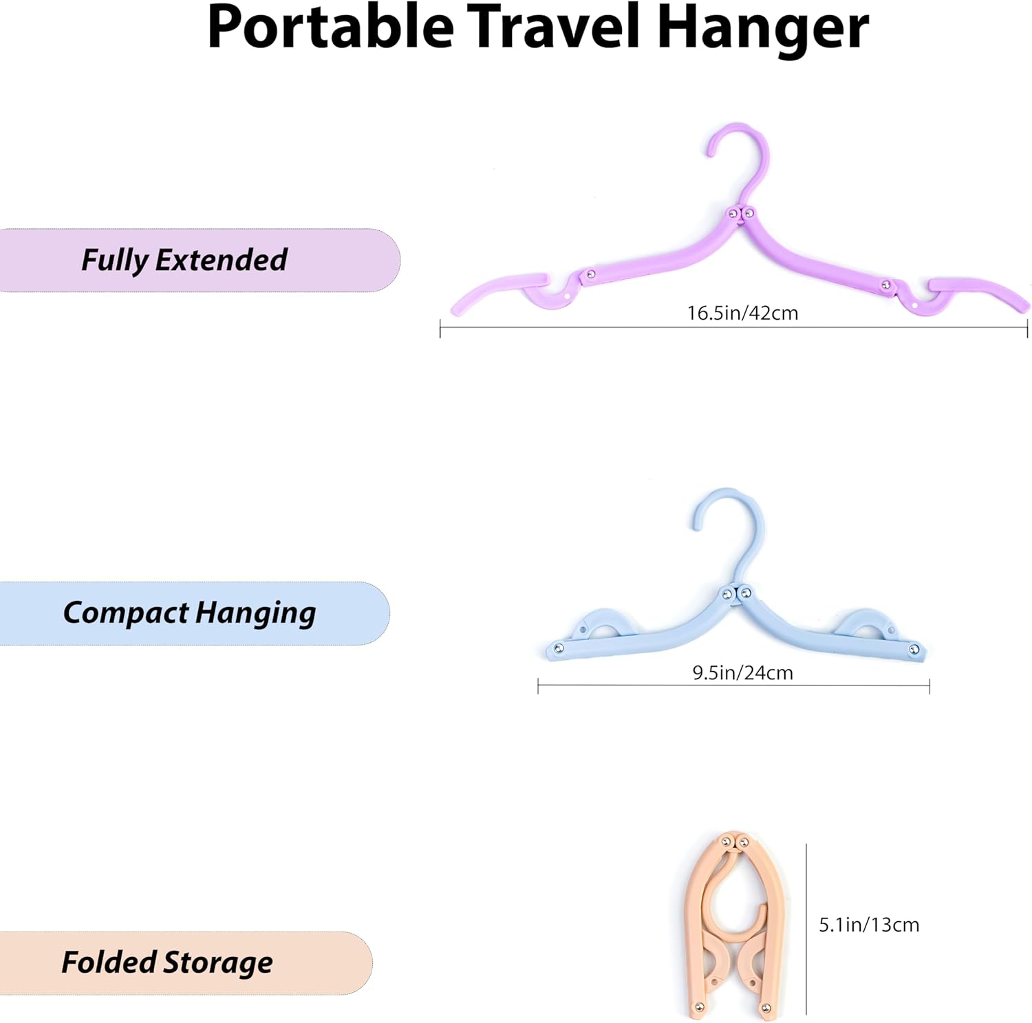 MtBoi Travel Hangers, Cruise Ship Essentials Travel Essentials, Portable Cruises Must Haves 2026, Folding Hangers for Su