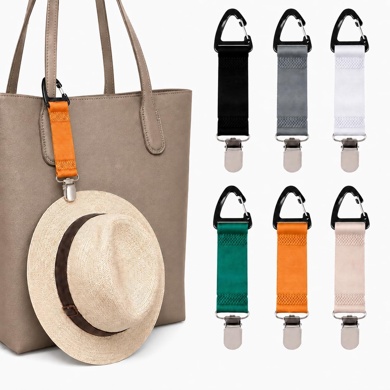 rerekiki 6 Pcs Hat Clip for Travel on Bag