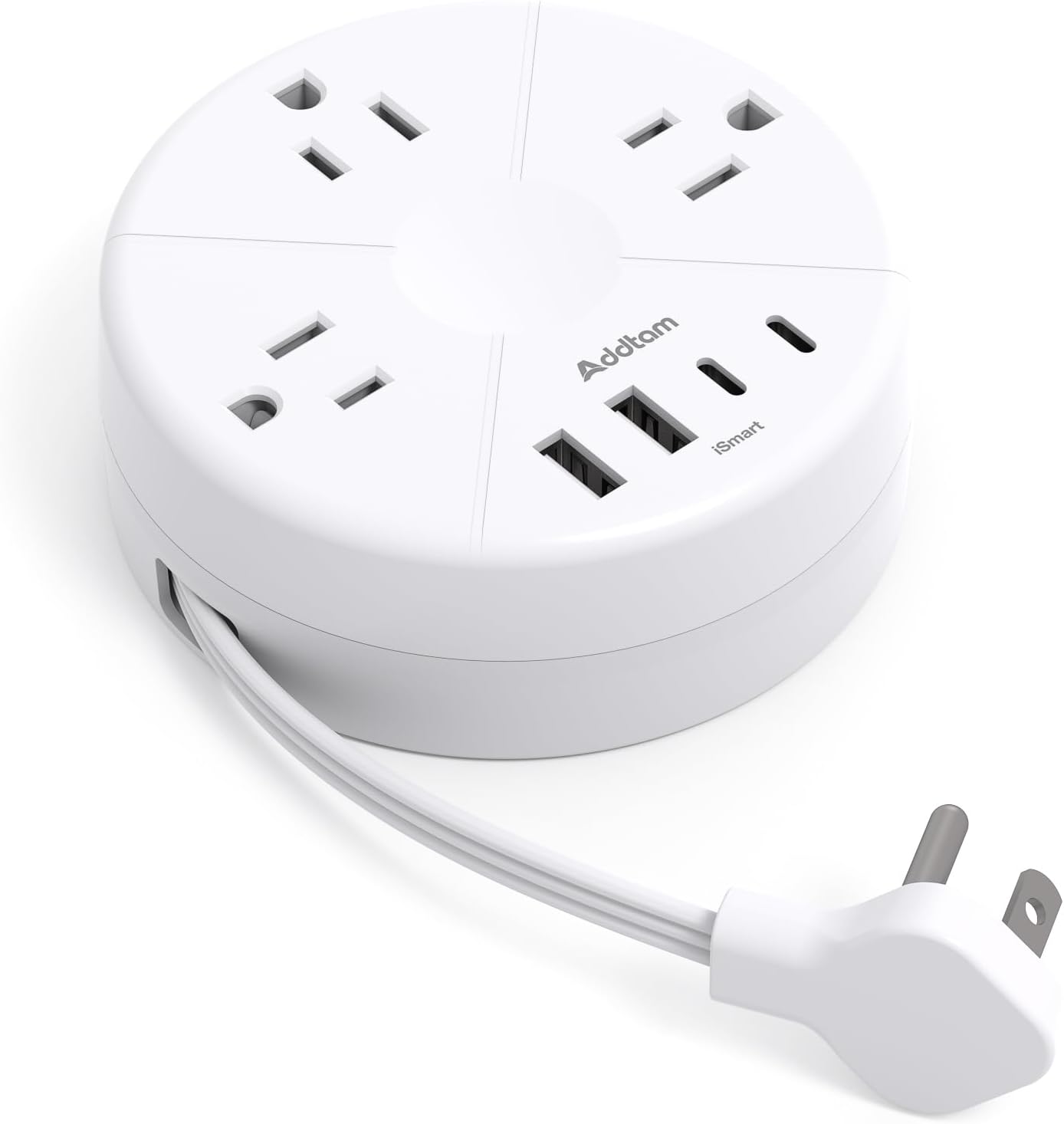 Travel Esstentials - Cruise Approved Power Strip with 5ft Retractable Cord